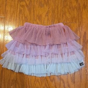 Matilda Jane Pink White Ombre Layered Tulle Skirt Size 4
